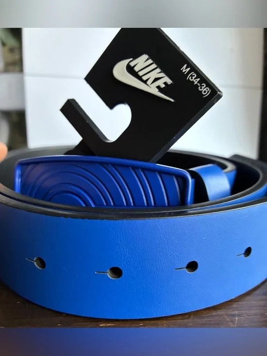 Nike Royal Blue Rubber Buckle Belt, size M - Picture 6 of 8